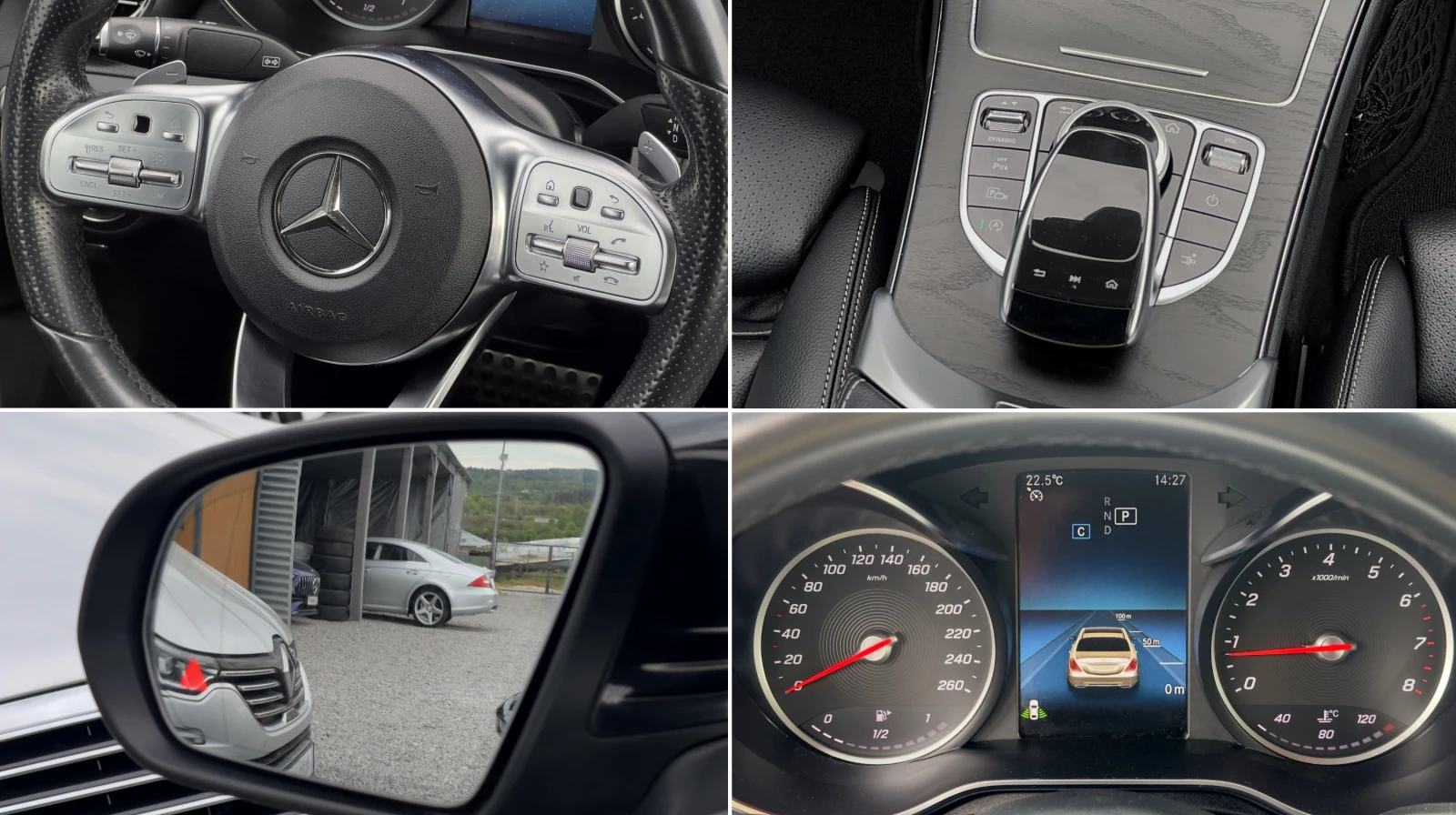 Mercedes-Benz C 180 Face AMG Line 9G КОЖА ПОДГРЕВ КАМЕРА АСИСТЕНТИ, снимка 14 - Автомобили и джипове - 55248725