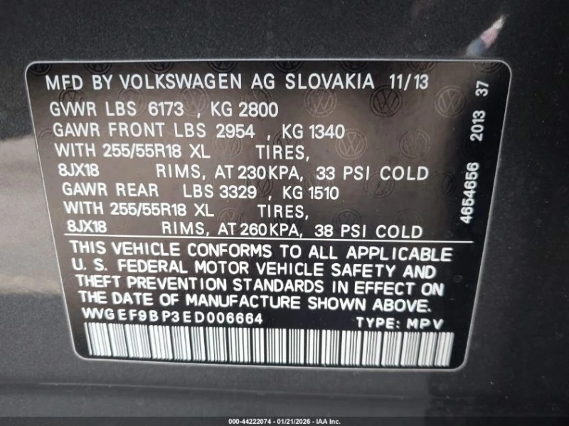 VW Touareg 3.6L V-6 DI, DOHC, VVT, 280HP All Wheel Drive, снимка 14 - Автомобили и джипове - 53482498