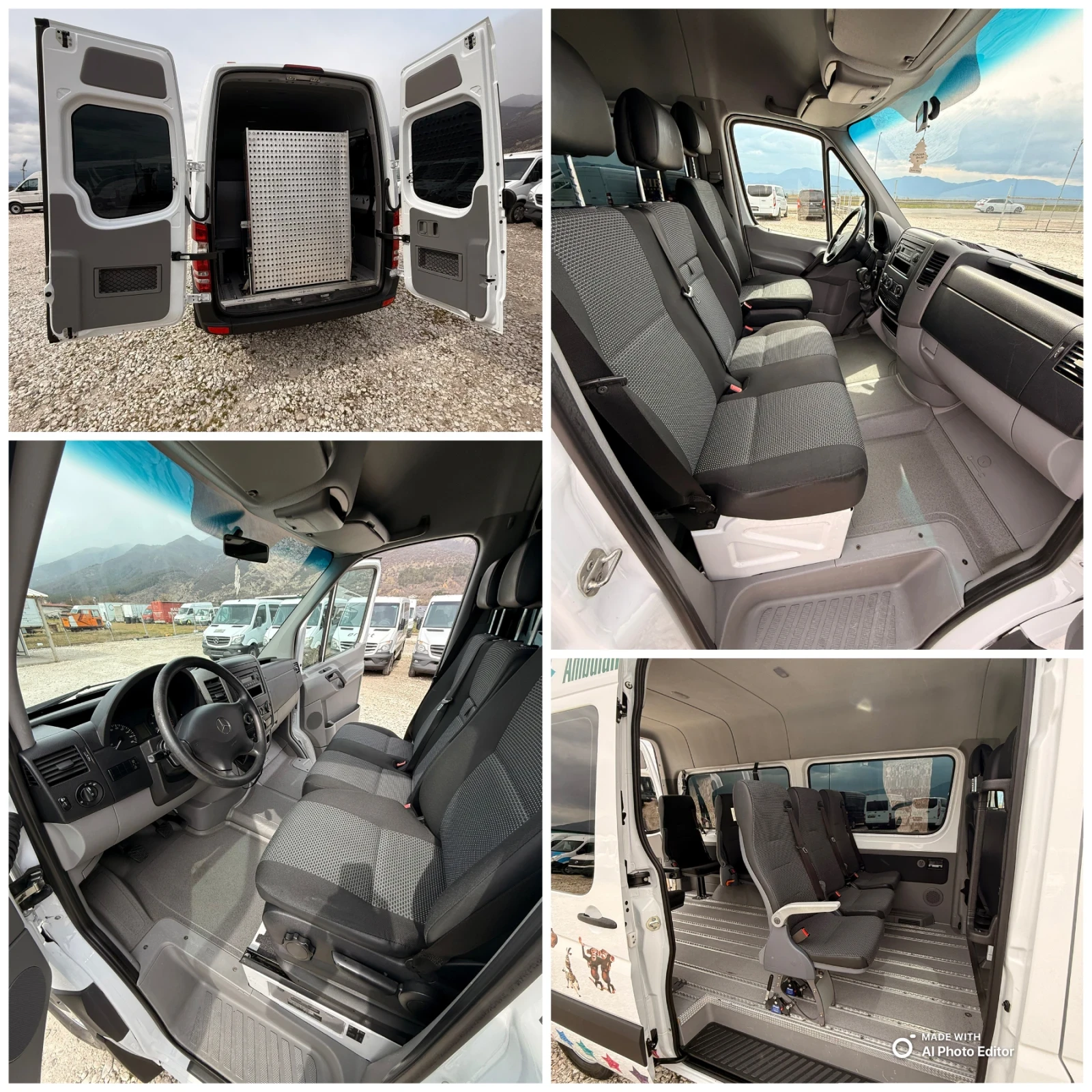 Mercedes-Benz Sprinter 316 РАМПА-9местен-Климатик-Печка, снимка 8 - Бусове и автобуси - 53913941