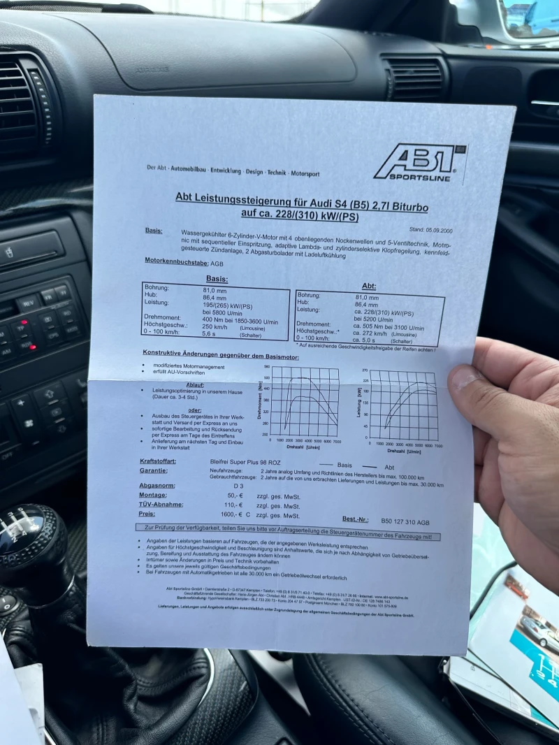 Audi S4 2.7biturbo-ABT .310.ps, снимка 17 - Автомобили и джипове - 50699930