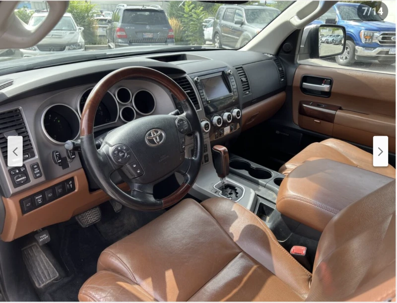 Toyota Sequoia PLATINUM* 5.7* V8* ПОДГРЕВ* КАМЕРА* КЕЙЛЕС, снимка 6 - Автомобили и джипове - 52835715