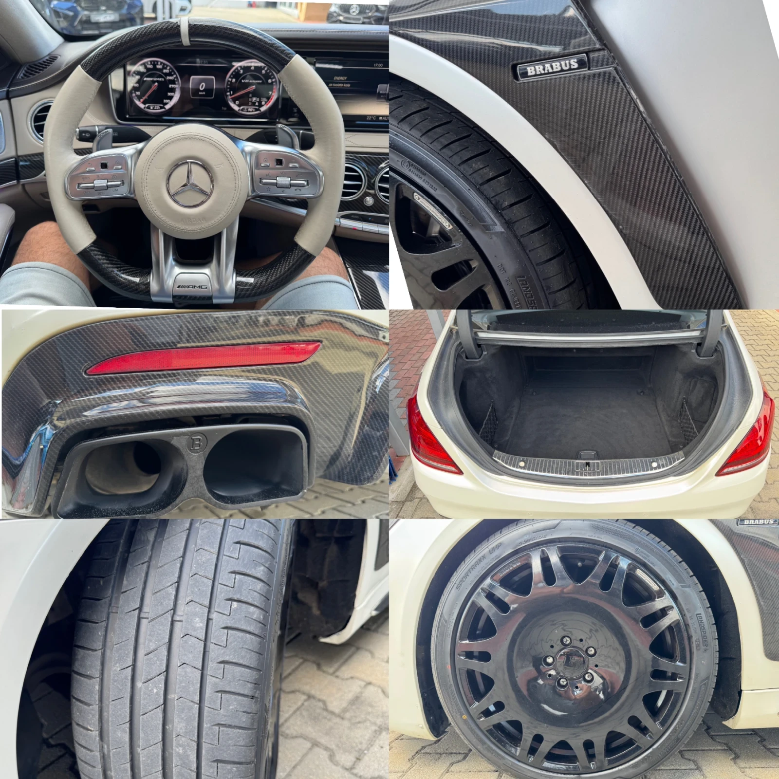 Mercedes-Benz S 500 LONG#4MATIC#BRABUS#DESIGNO#CARBON, снимка 15 - Автомобили и джипове - 55304749