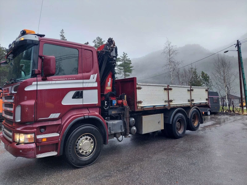 Scania R 420 6X2 с кран HMF 2220 K6 2005 и щипка, снимка 3 - Камиони - 48196724