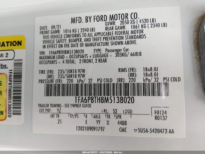 Ford Mustang 2.3l Ecoboost Fastback, снимка 9 - Автомобили и джипове - 54568898