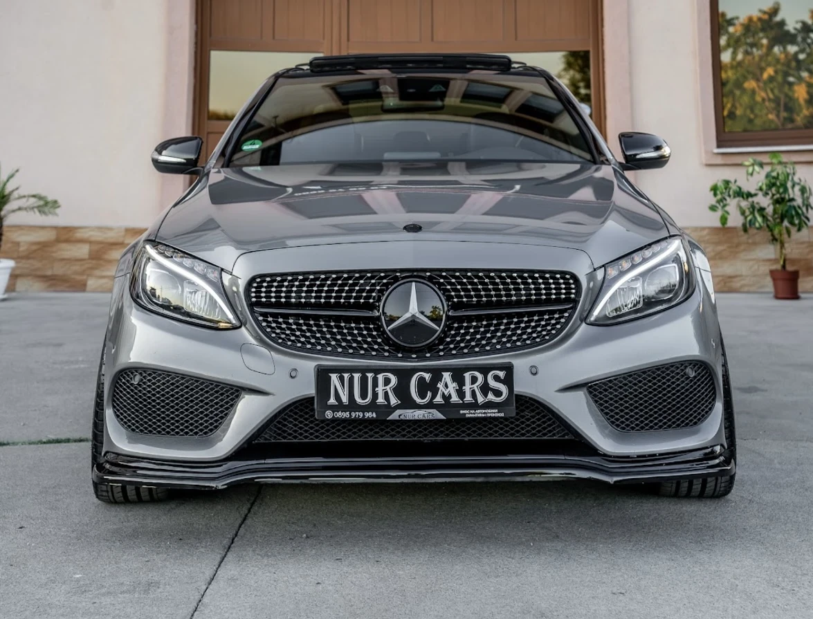 Mercedes-Benz C 220 AMG C43 PACK/ DISTRONIC/BURMESTER/HEAD UP/PANORAMA, снимка 8 - Автомобили и джипове - 56108187