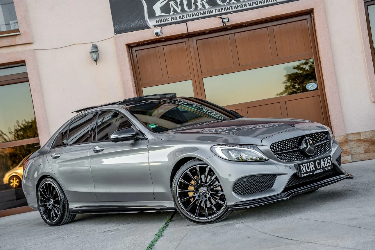 Mercedes-Benz C 220 AMG C43 PACK/ DISTRONIC/BURMESTER/HEAD UP/PANORAMA, снимка 7 - Автомобили и джипове - 56108187