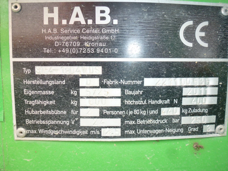 Платформи Друга HAB S154-18 4x4, снимка 6 - Индустриална техника - 50360806