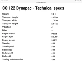 Обява за продажба на Валяк Dynapac CC 122Double drum vibro ~29 880 лв. - изображение 3