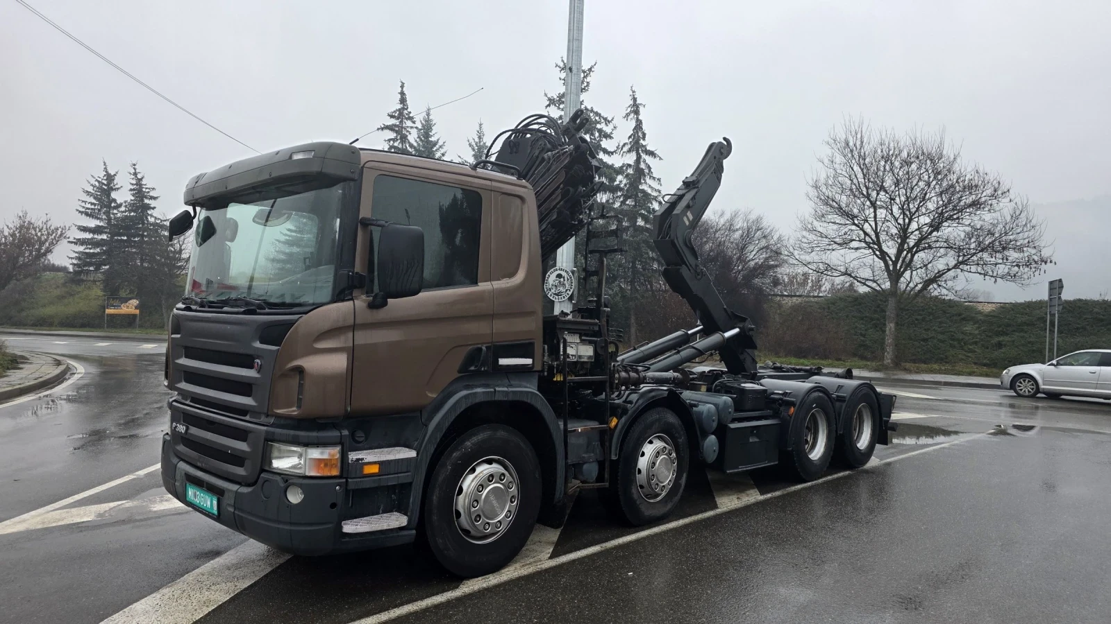 Scania P 380 EURO 4 Кран HIAB 166-E HIDUO 8X4, снимка 1