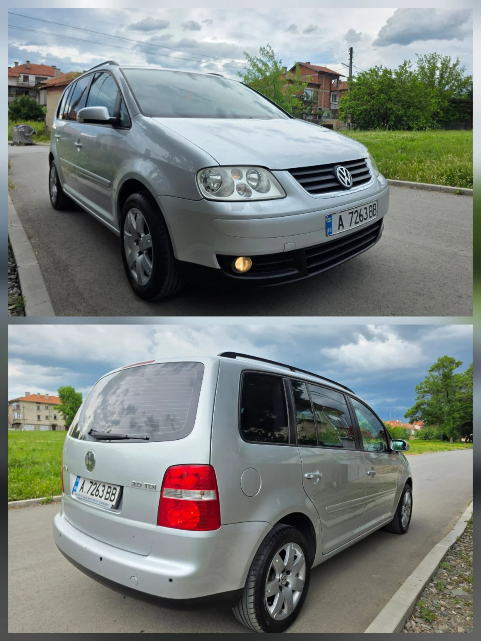 VW Touran 2.0TDI 7-местен с работещ климатроник , снимка 11 - Автомобили и джипове - 54733182