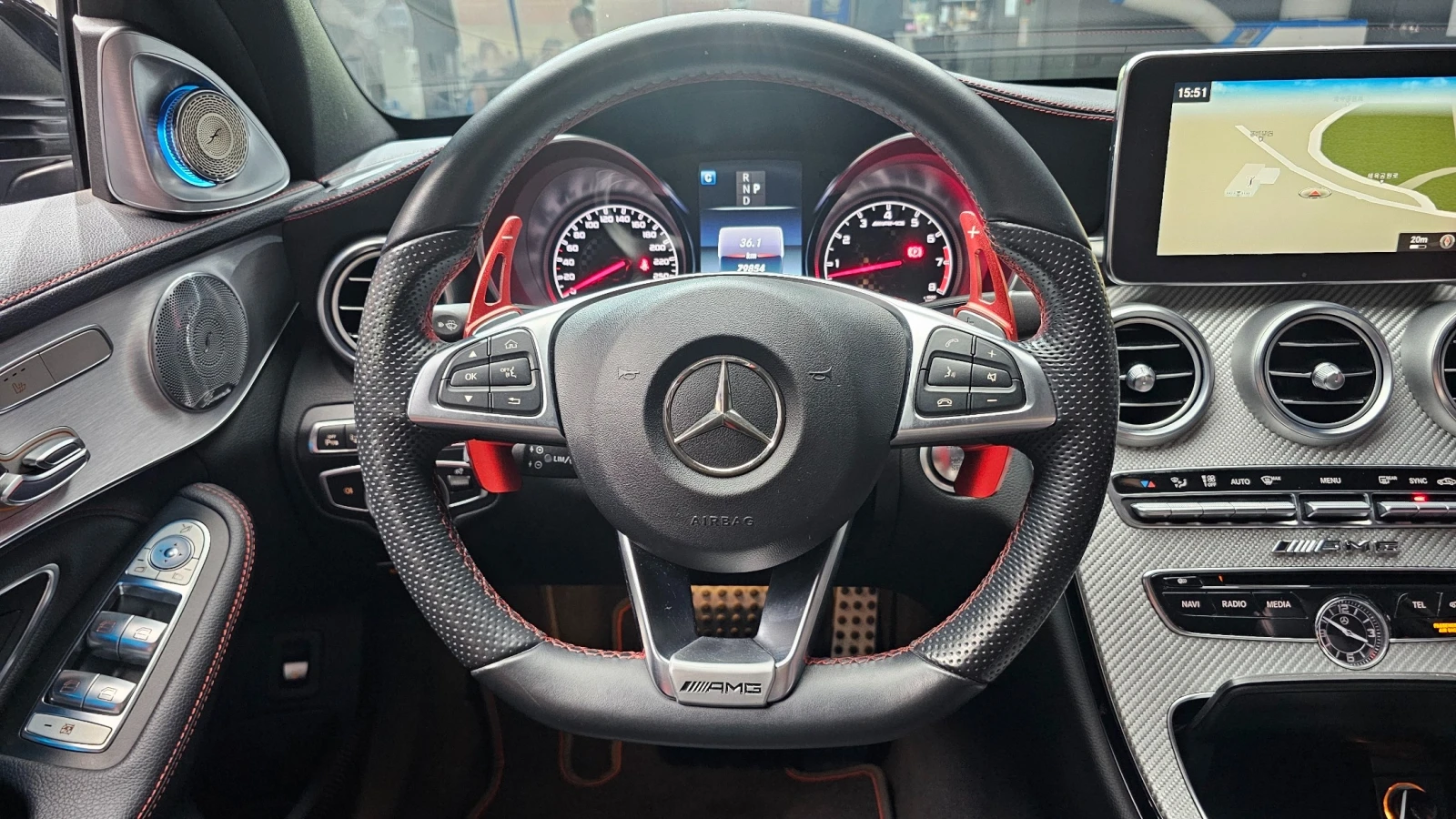 Mercedes-Benz C 43 AMG /Head up/Подгрев/ДИСТРОНИК/ПАНОРАМА, снимка 11 - Автомобили и джипове - 55050248