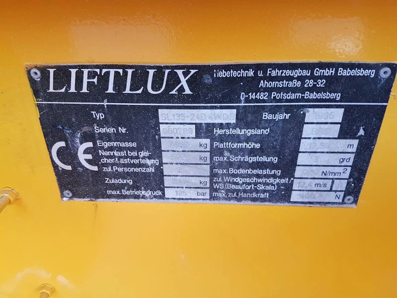 Автовишка Друга марка Liftlux SL135-24  4х4, снимка 15 - Индустриална техника - 5244679