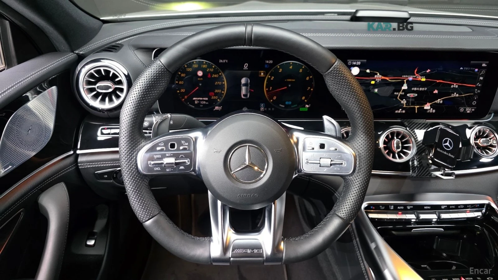 Mercedes-Benz AMG GT 4MATIC PLUS* Подгрев* ОБДУХВАНЕ* 360* HUD* Blind S, снимка 14 - Автомобили и джипове - 54906742