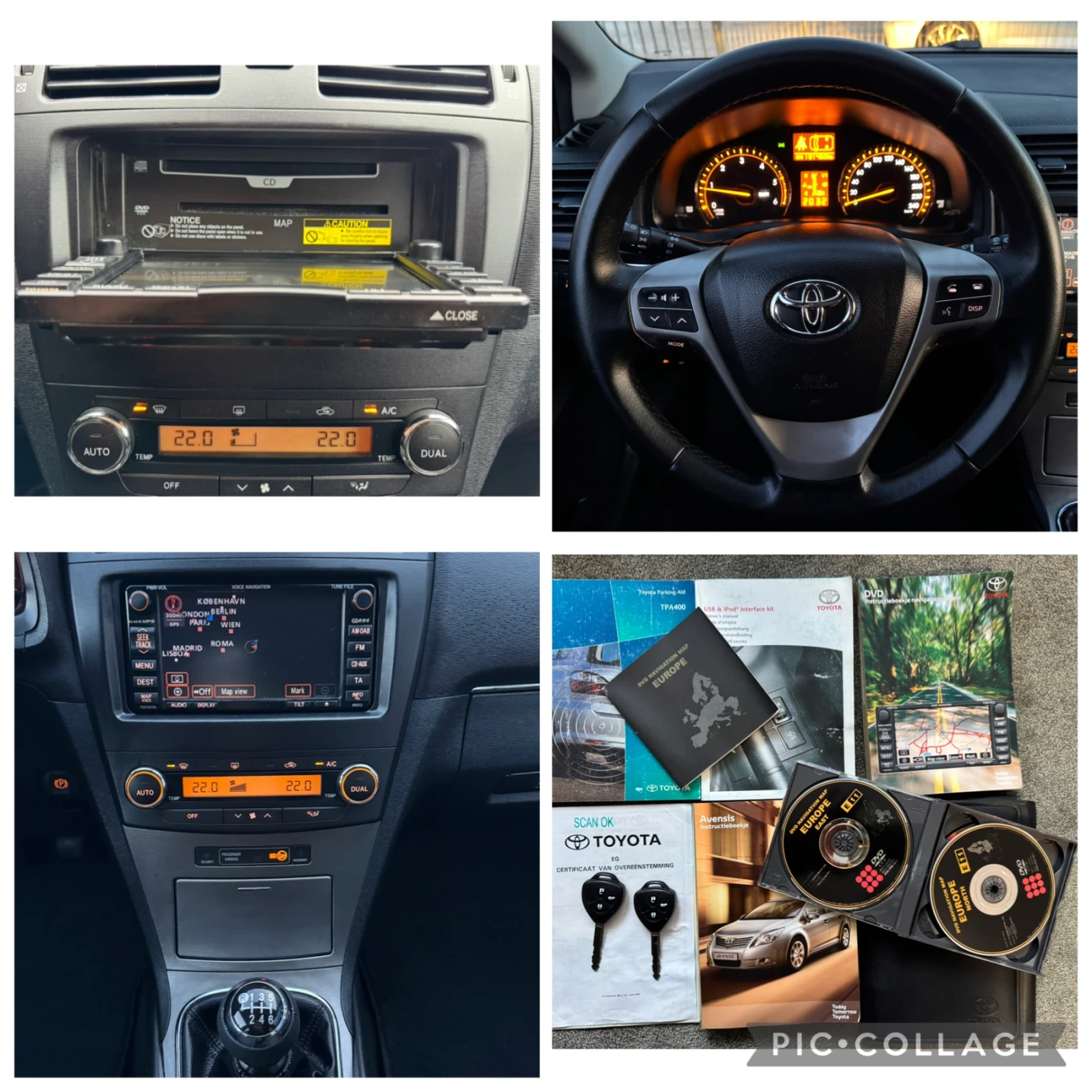 Toyota Avensis 2.0d4d Navi DVD Klimatronic Euro 5, снимка 13 - Автомобили и джипове - 54386853
