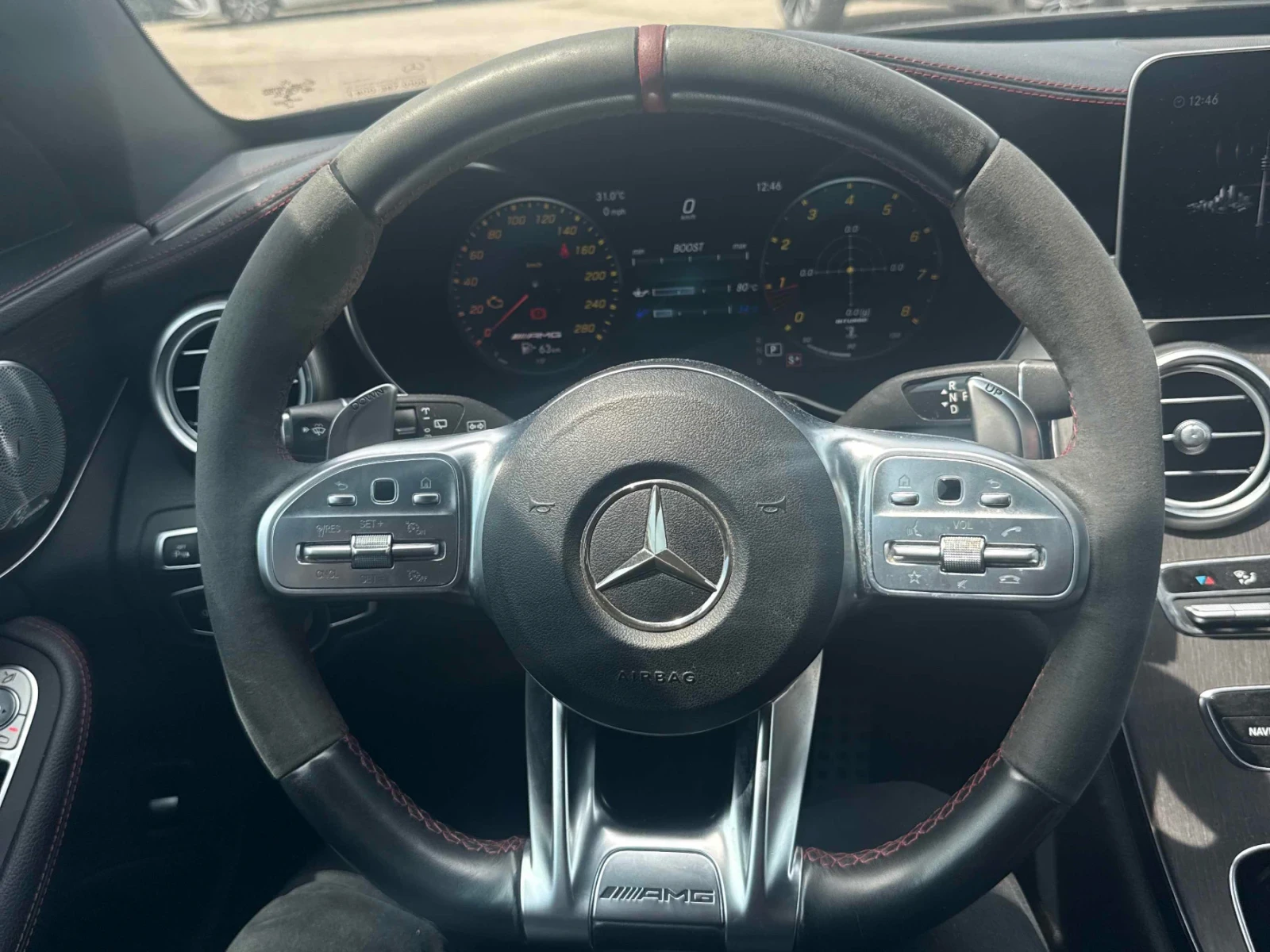 Mercedes-Benz C 43 AMG ДИСТРОНИК * ПОДГРЕВ * ПАНОРАМА * BURMESTER, снимка 11 - Автомобили и джипове - 54783897