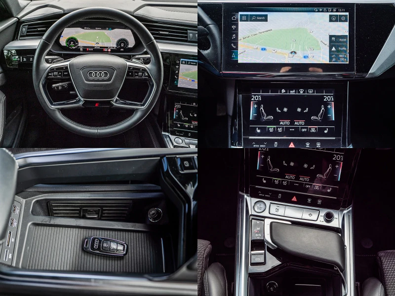 Audi E-Tron 50 Гаранция/Quattro/S-line/Matrix/ACC/B&O/Pano, снимка 12 - Автомобили и джипове - 47404507