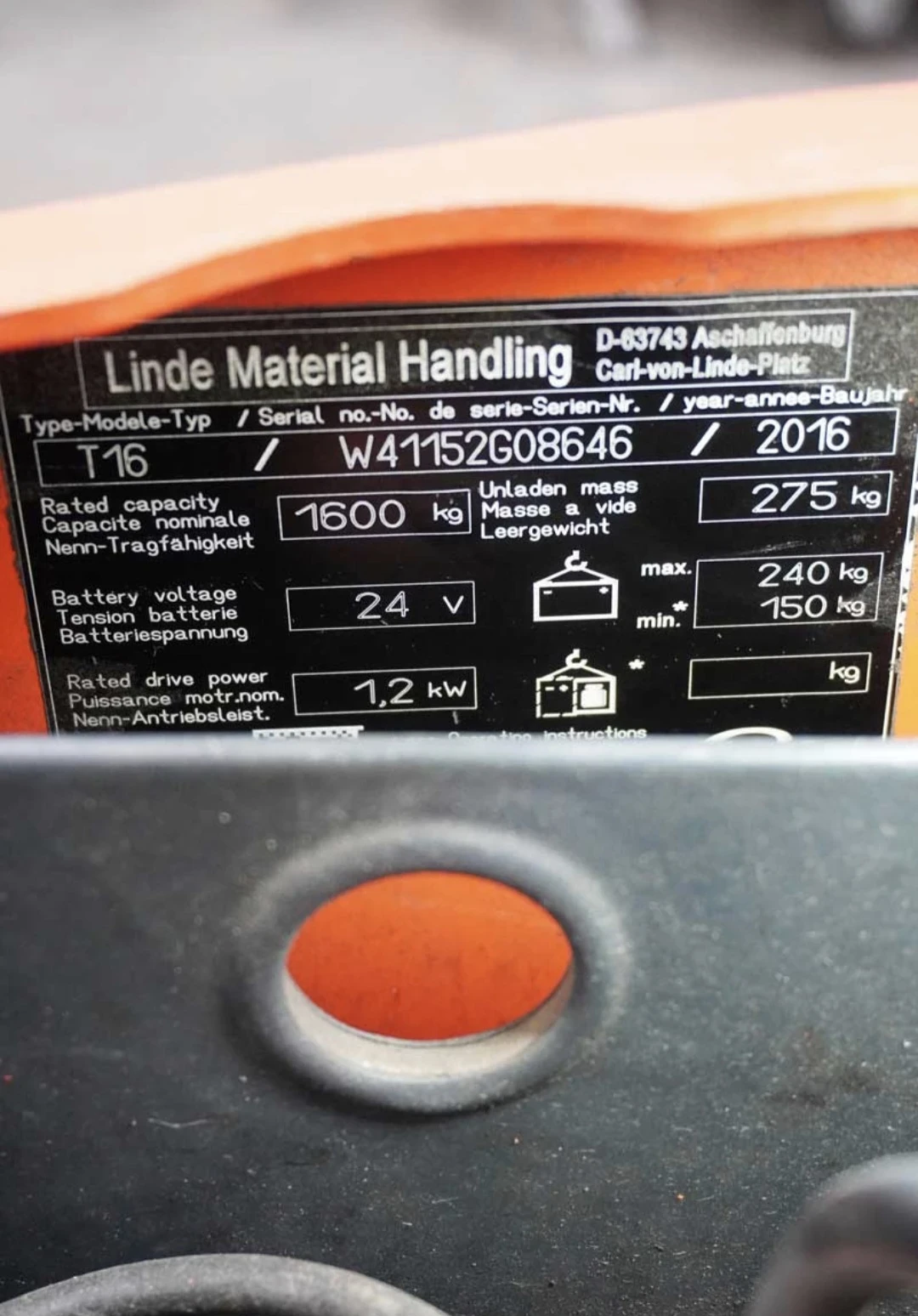 Електрокар Linde Linde T16, снимка 7 - Индустриална техника - 56741289