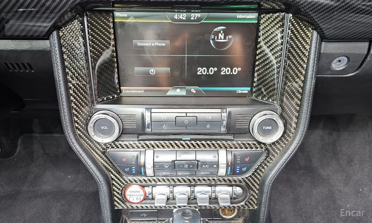 Ford Mustang 5.0 GT* ГЕНЕРАЦИЯ* F1 ВОЛАН* CARBON* DISTRONIC* , снимка 12 - Автомобили и джипове - 54923437
