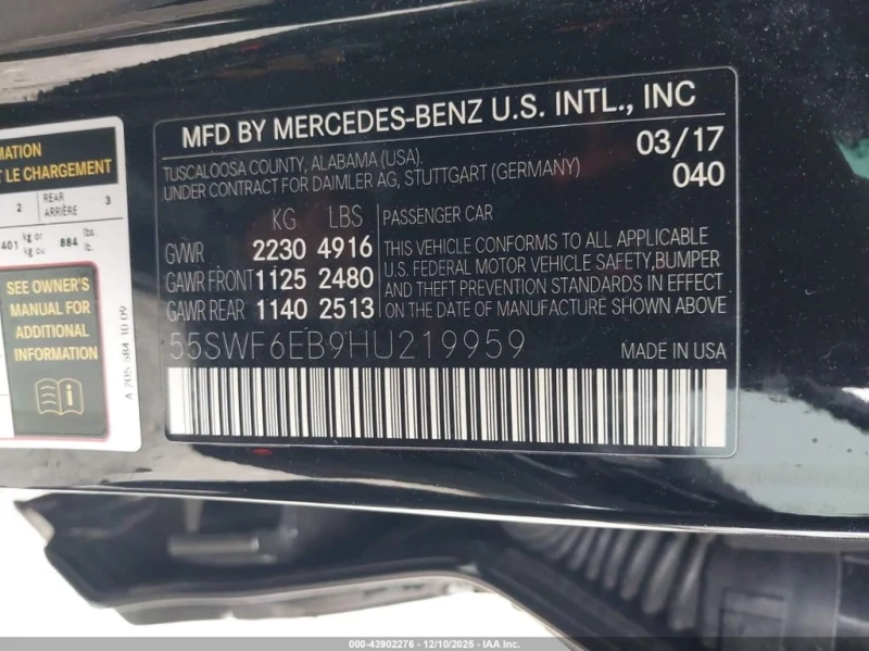 Mercedes-Benz C 43 AMG * 4MATIC * CARFAX * БЕЗ ПЪРВОНАЧАЛНА ВНОСКА, снимка 9 - Автомобили и джипове - 52919958