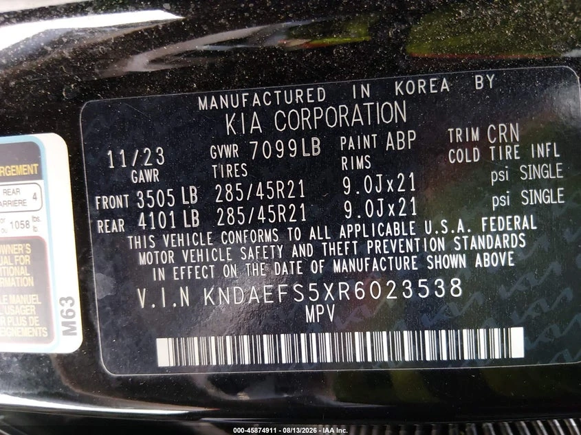 Kia EV9 GT-Line AWD, снимка 9 - Автомобили и джипове - 56405520