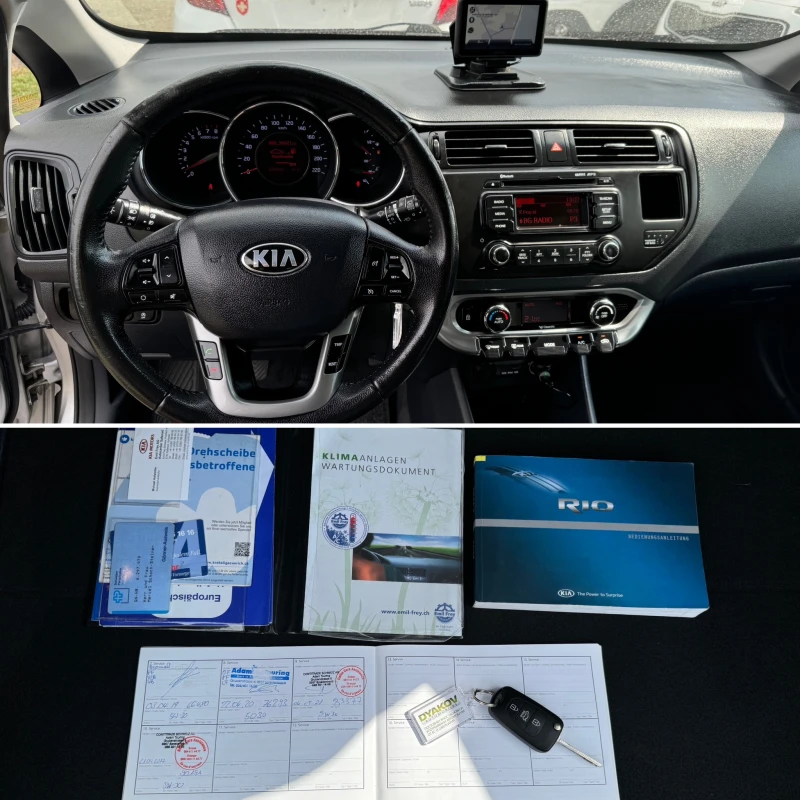 Kia Rio 1.4 ISG 6ск. Внос Швейцария! Navi, Tel., PDC, LED , снимка 16 - Автомобили и джипове - 47106554