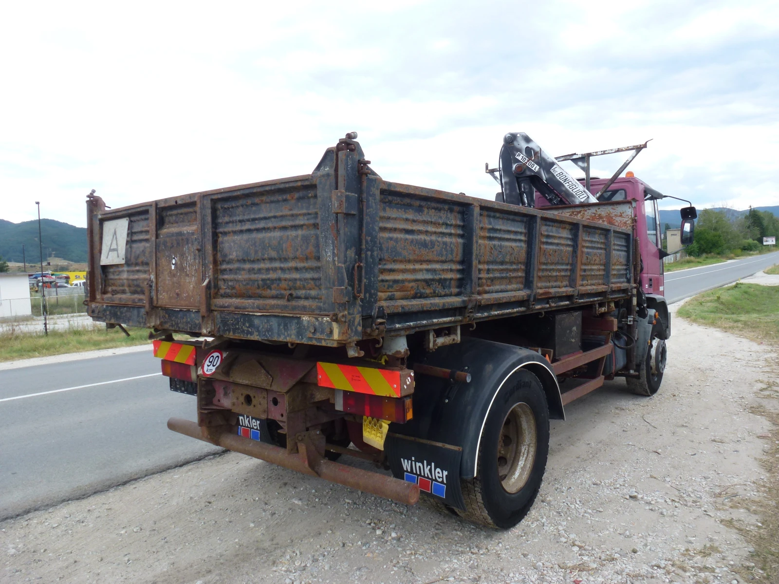Iveco 180 САМОСВАЛ С КРАН, снимка 4 - Камиони - 55189578