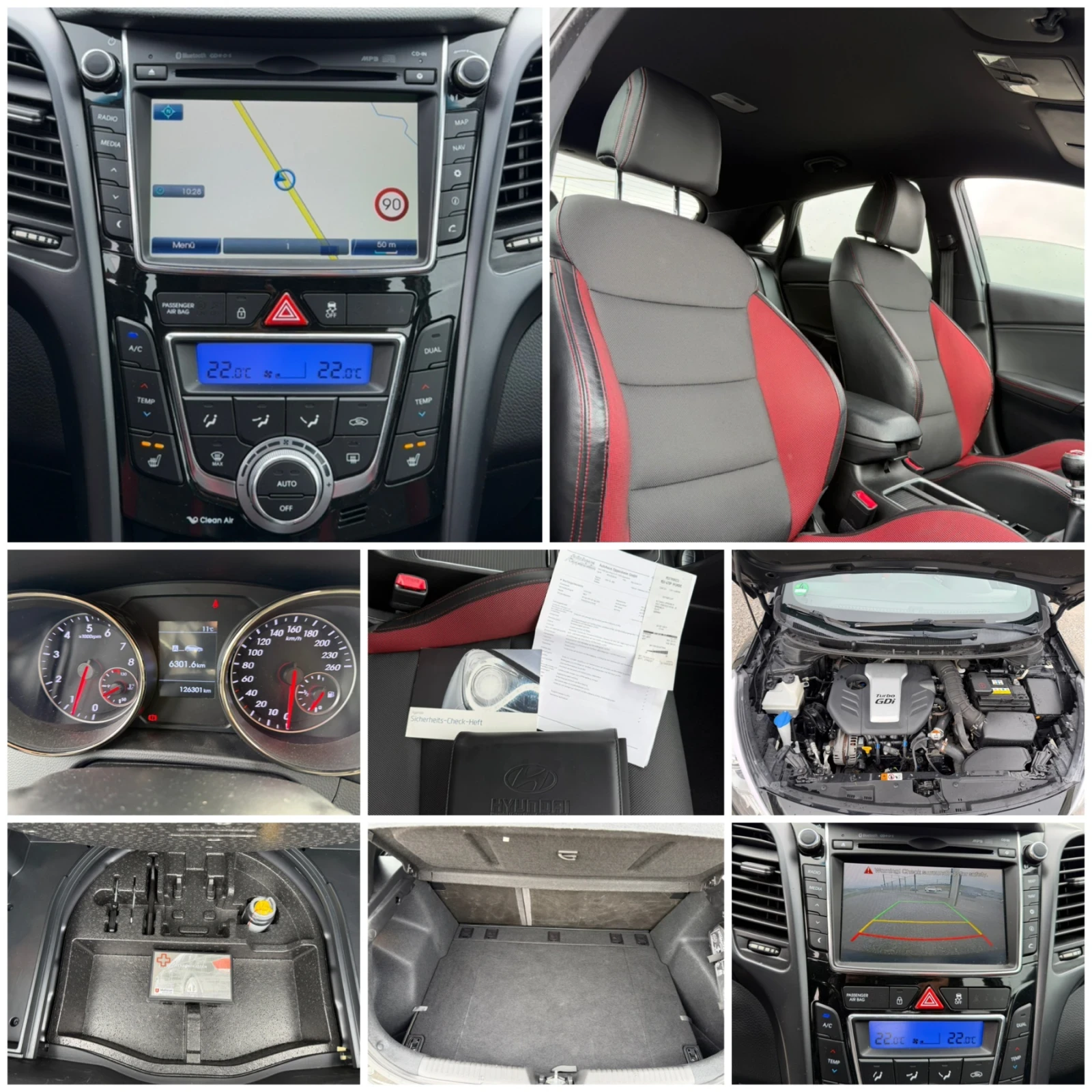 Hyundai I30 TURBO 1.6 186hp LED NAVI CAMERA EURO 6 TUV COC | Mobile.bg   16