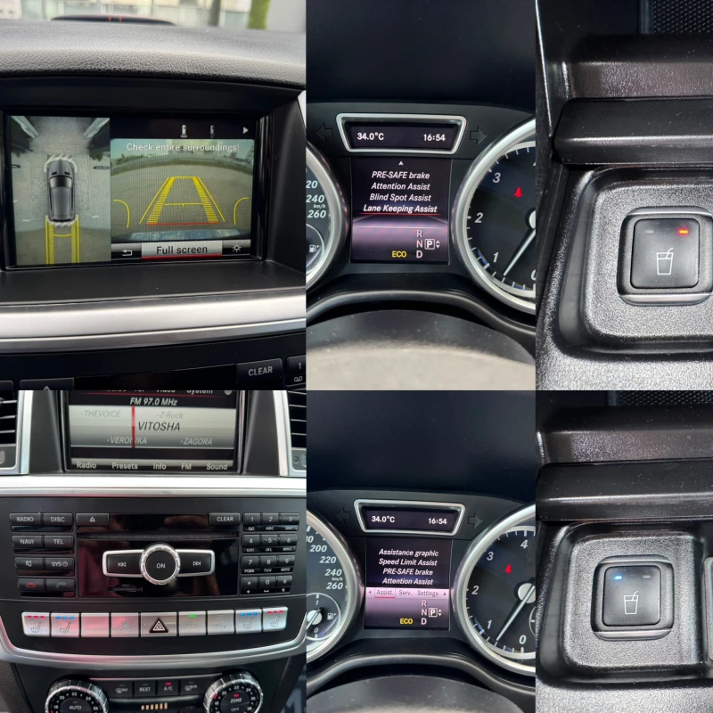 Mercedes-Benz ML 350 AMG-PREMIUM-DISTRONIC-LANE-BLIND-SPOT-ЕЛ.БАГАЖНИК, снимка 14 - Автомобили и джипове - 46801618