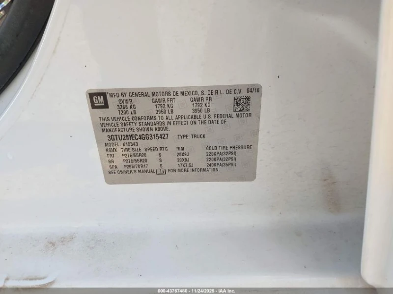 Gmc Sierra 5.3L V-8 DI, VVT, 355HP 4X4 Drive, снимка 15 - Автомобили и джипове - 53101891