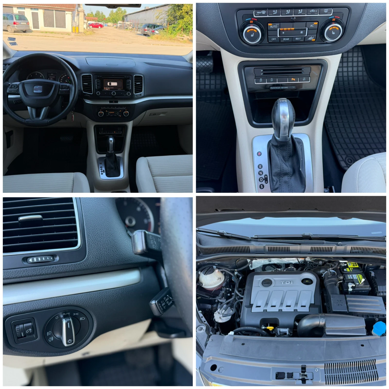 Seat Alhambra 2.0TDI DSG 7МЕСТА, снимка 10 - Автомобили и джипове - 55052219