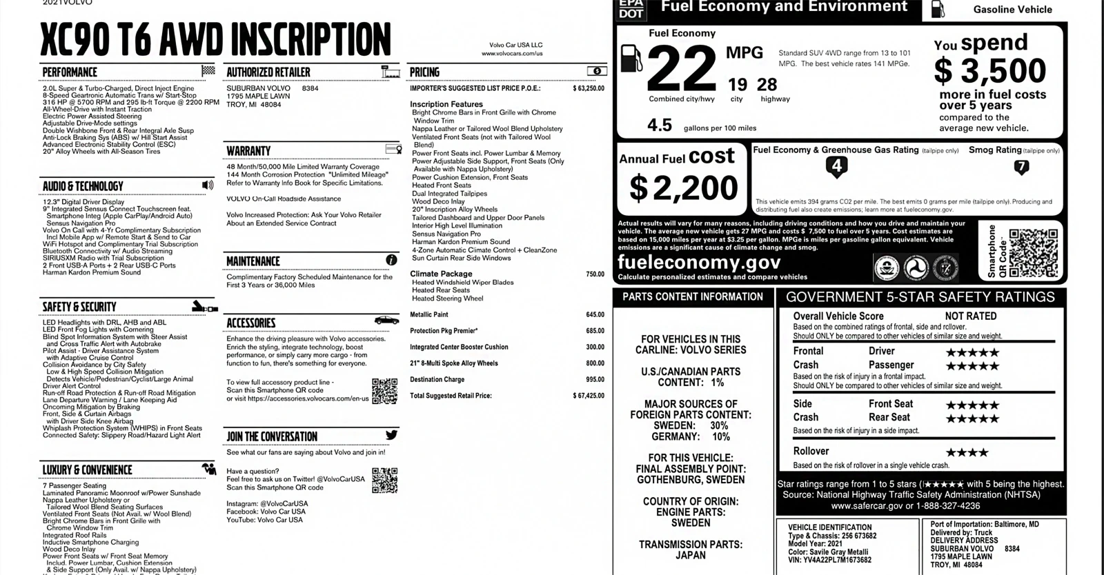 Volvo Xc90 T6 Inscription ������ �� ���� | Mobile.bg � ����������� 14