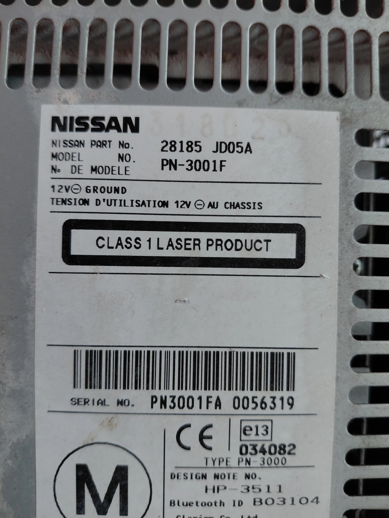 28185JD05A Радио CD за Nissan Qashqai J10 1.5DCI (2007-2013)  28185 JD05A, снимка 3 - Части - 53987273