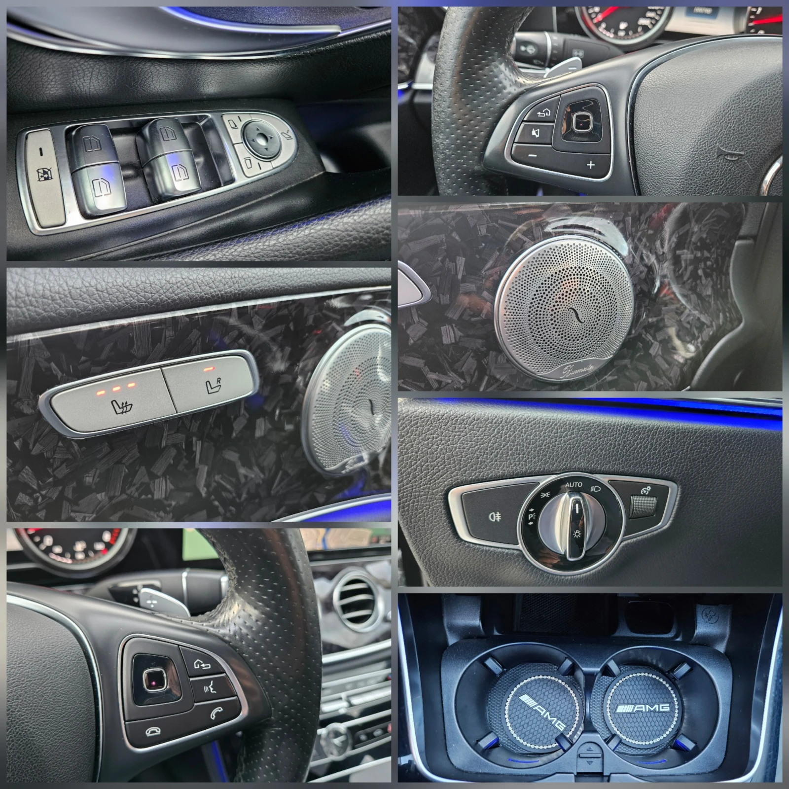 Mercedes-Benz E 350 AMG OPTIC/BURMASTER/9G/FULL LED, снимка 15 - Автомобили и джипове - 54441953