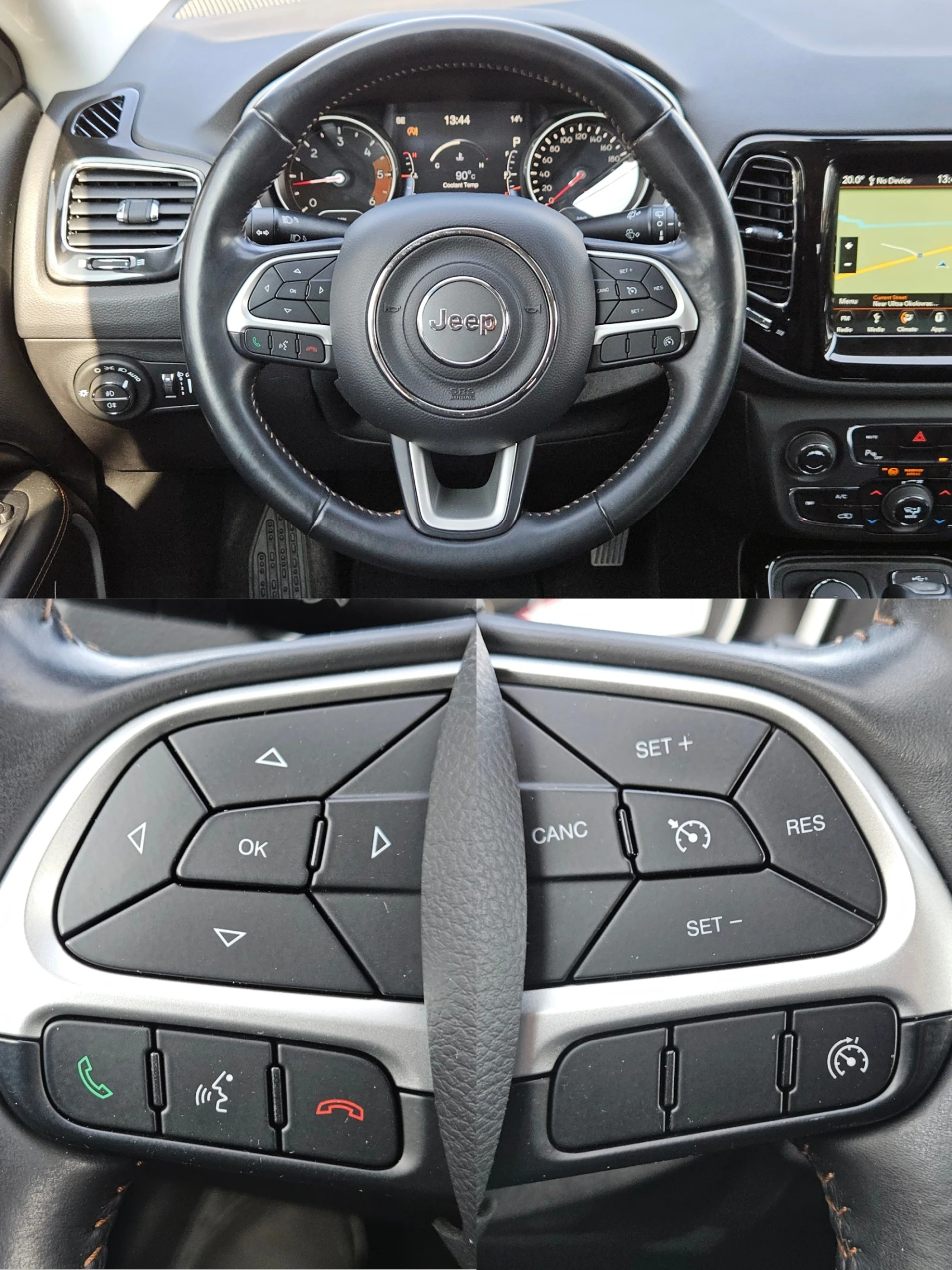 Jeep Compass 2.0D/Limited/4X4/СЕРВИЗНА КНИЖКА/LED/NAVI/БЛУТУТ, снимка 11 - Автомобили и джипове - 53746412