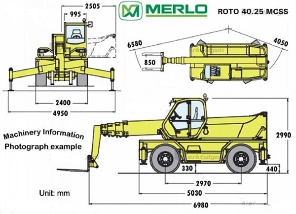 Телескопичен товарач Merlo ROTO 40.25 MCSS  4x4x4, снимка 15 - Селскостопанска техника - 49098326