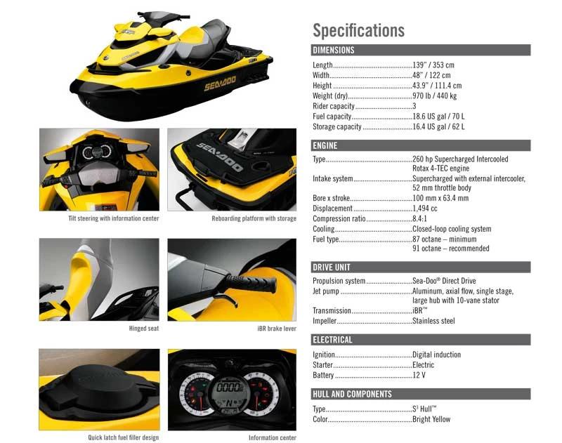 Джет Bombardier Sea Doo RXT 255 IS, снимка 5 - Воден транспорт - 47973269