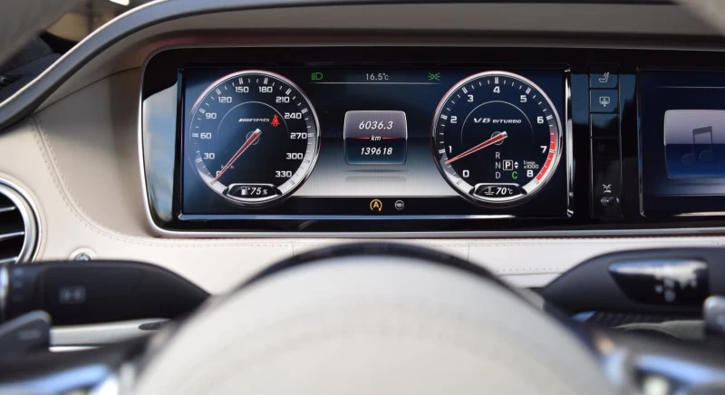 Mercedes-Benz S 63 AMG 4MATIC/577HP/NIGHT-V/BURM/360/ACC/HUD/820fpr, снимка 6 - Автомобили и джипове - 51881021