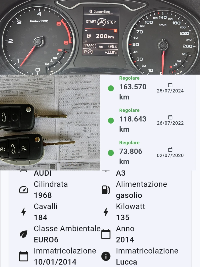 Audi A3 2.0TDI/S-line/BLACK FRIDAY/4X4/LED/NAVI/БЛУТУТ, снимка 12 - Автомобили и джипове - 50165425