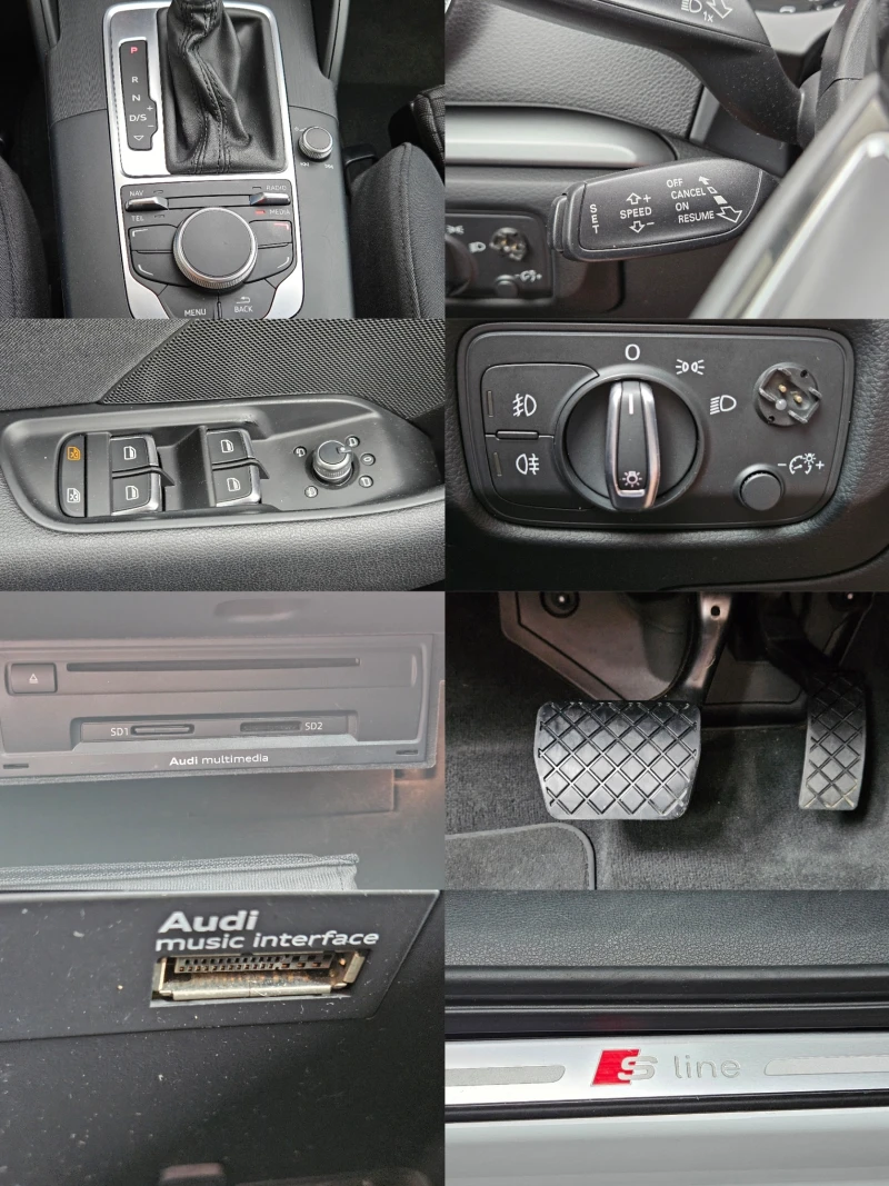 Audi A3 2.0TDI/S-line/BLACK FRIDAY/4X4/LED/NAVI/БЛУТУТ, снимка 14 - Автомобили и джипове - 50165425