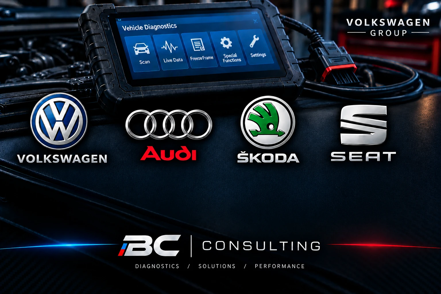 Извършване на компютърна диагностика на автомобили от VAG Group (Volkswagen, Skoda, Seat, Audi)