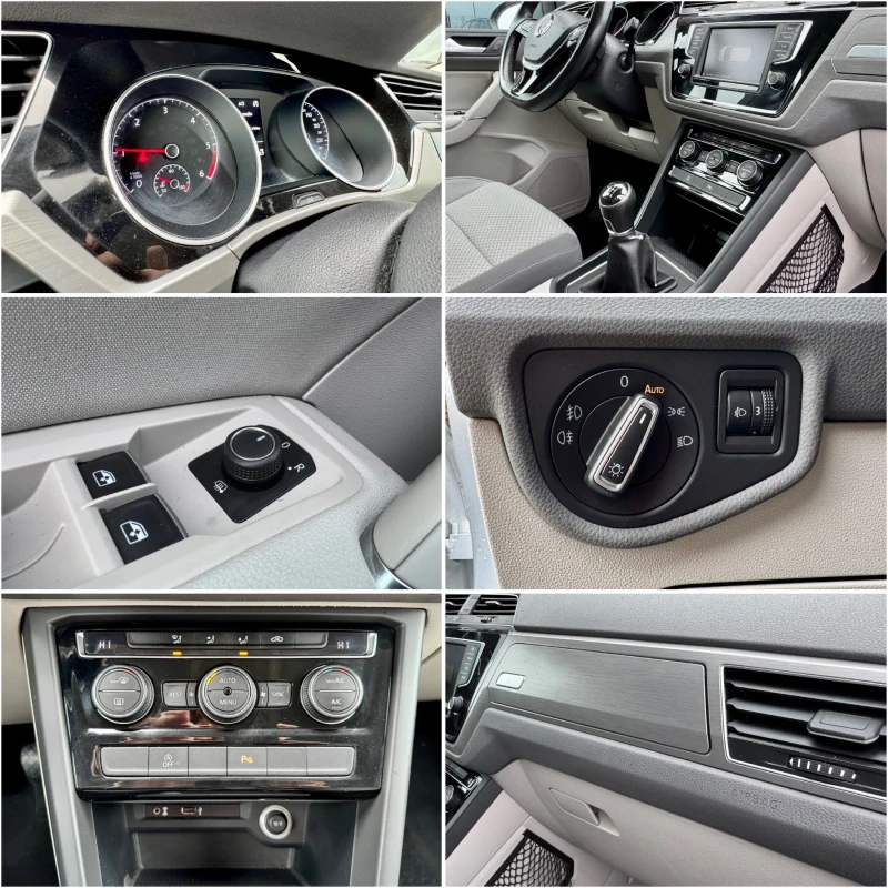 VW Touran 1.6TDI Key less, Camera, 6+ 1, снимка 14 - Автомобили и джипове - 53316796