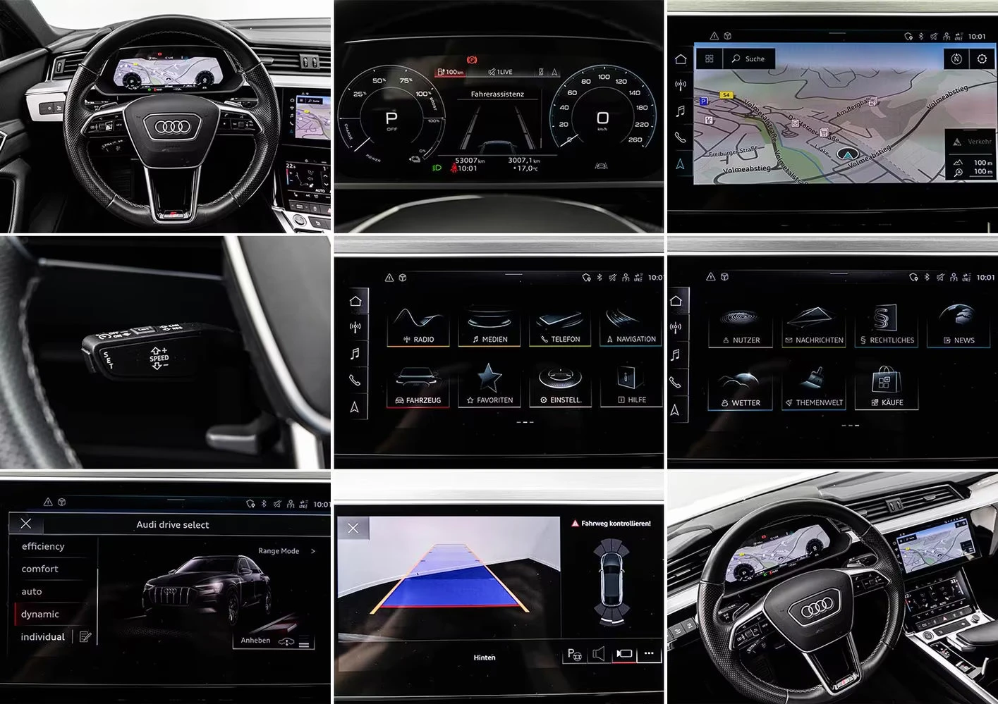 Audi E-Tron 55/SPORTBACK/408HP/2XSLINE/BLACK/CAM/KLES/ACC/451z, снимка 16 - Автомобили и джипове - 54701806