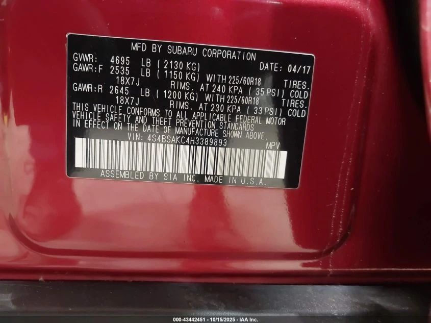 Subaru Outback 2.5L H-4 DOHC, VVT, 175HP All Wheel Drive | Mobile.bg   15