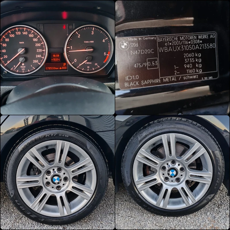 BMW 320 2.0d M-pack Navi Xenon Koja, снимка 15 - Автомобили и джипове - 47894714