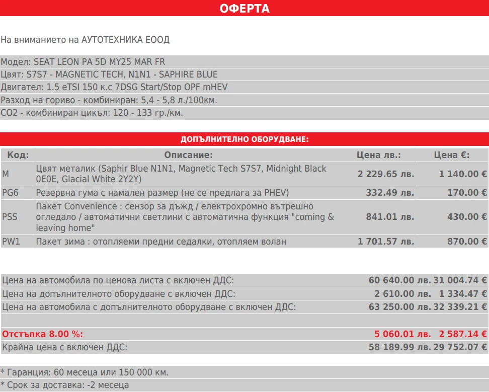 Seat Leon FR 1.5 eTSI - фабрично нов!, снимка 16 - Автомобили и джипове - 54609575