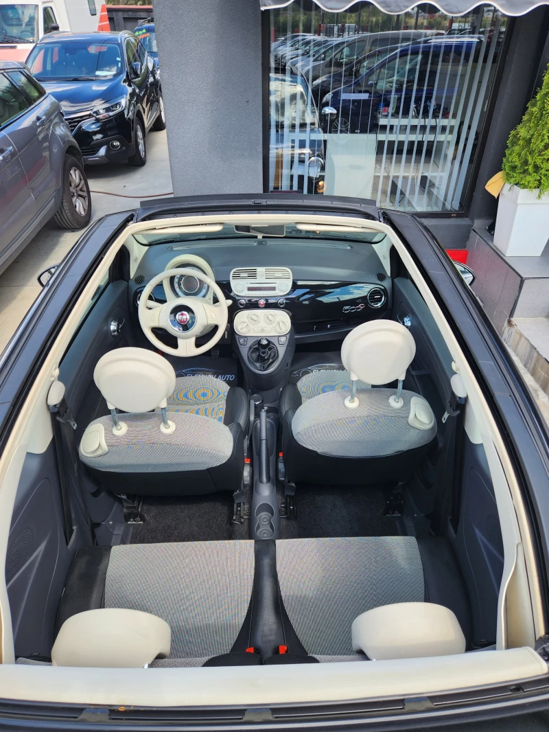 Fiat 500 CABRIO 1.4i-100к.с- EURO 5b -КЛИМАТИК-ШВЕЙЦАРИЯ, снимка 12 - Автомобили и джипове - 50990024