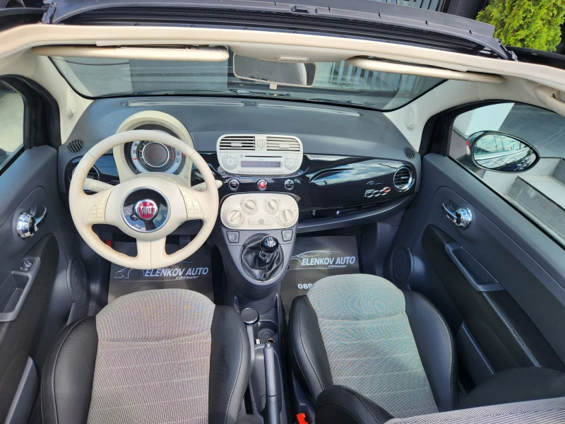 Fiat 500 CABRIO 1.4i-100к.с- EURO 5b -КЛИМАТИК-ШВЕЙЦАРИЯ, снимка 11 - Автомобили и джипове - 50990024