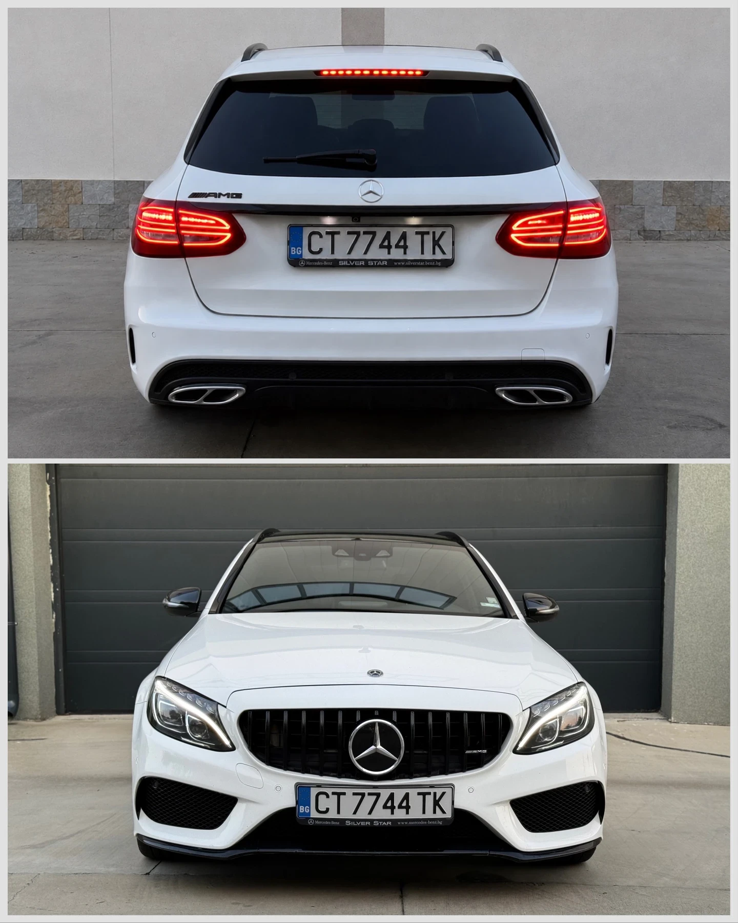 Mercedes-Benz C 250 AMG/9G/Distr/LaneAs/MultiB/Pano/Ambi/История/Каско, снимка 4 - Автомобили и джипове - 55188895