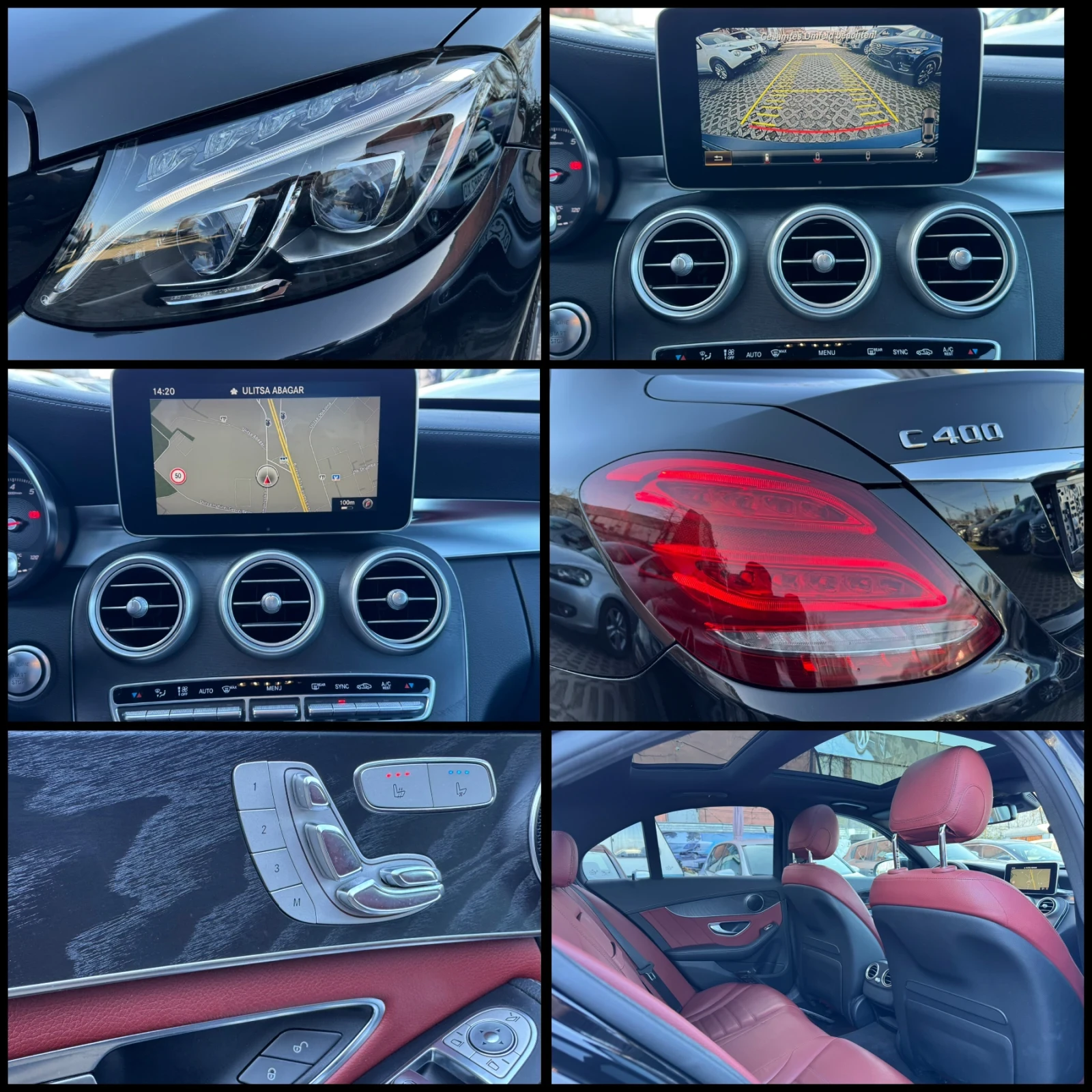 Mercedes-Benz C 400 AMG 4MATIC ПАНОРАМА КАМЕРА, снимка 17 - Автомобили и джипове - 53863847