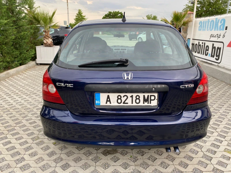 Honda Civic 1.7D-100кс= КЛИМАТИК, снимка 4 - Автомобили и джипове - 46071646